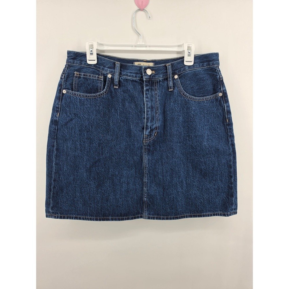 Madewell Rigid Denim A-Line Mini‎ Skirt Dark Wash NWT Size 31